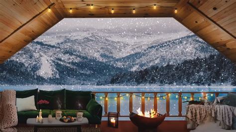 Cozy Winter Ambience Winter Cozy Porch Ambience Beautiful Falling