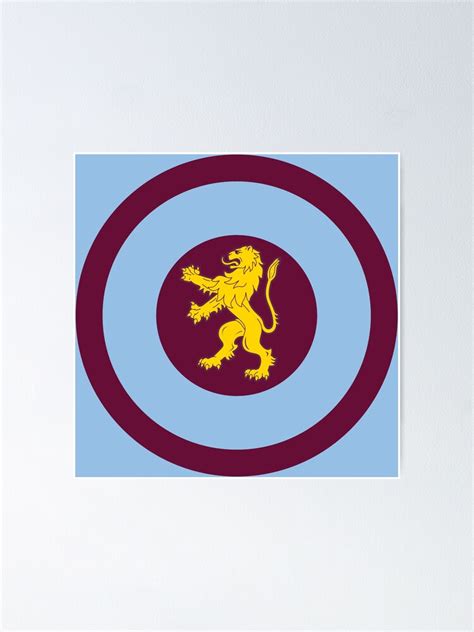 Villains Claret And Blue Retro Mod Roundel Poster For Sale By