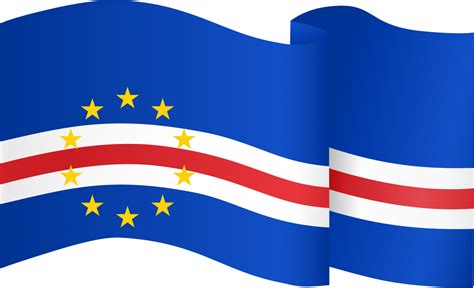 Free Cape Verde Flag Wave Isolated On Png Or Transparent Background