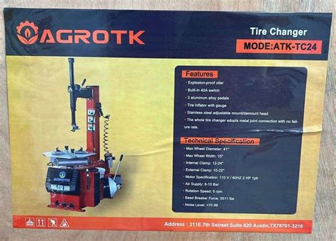 Unused Agrotk Atk Tc24 Tire Changer Schneider Auctioneers Llc