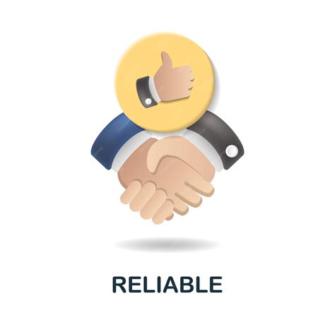 Premium Vector | Reliable icon 3d illustration from feedback collection