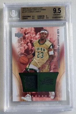 Rc Upper Deck Hardcourt Floor Fabrics Lebron James Rookie Hs