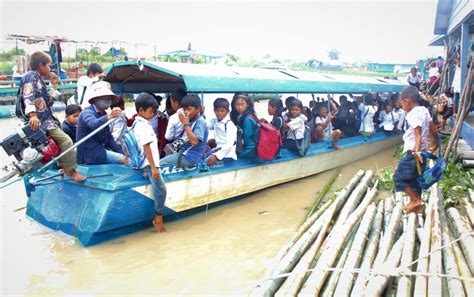 At Floating Village Children Drift Away From Schooling