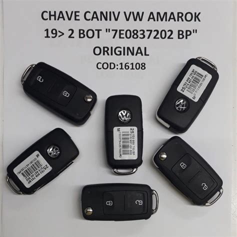 Chave Canivete Original Amarok Completa Alarme Entra Chave Shopee