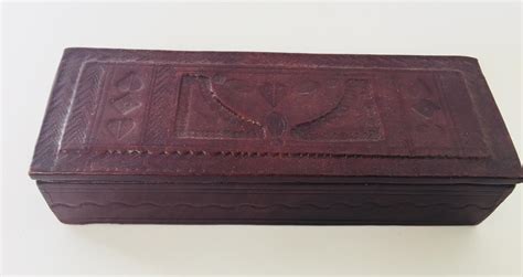 Tooled Brown Leather African Tuareg Box For Sale At 1stDibs