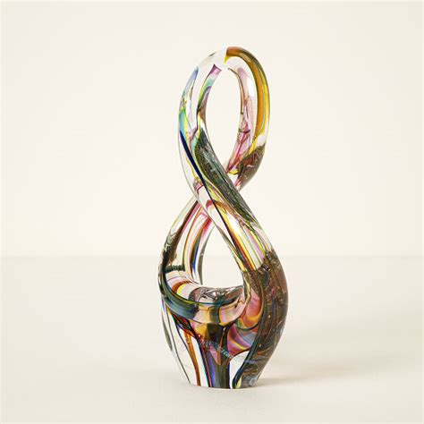 Uncommon Goods Rainbow Glass Infinity Sculpture Love Art