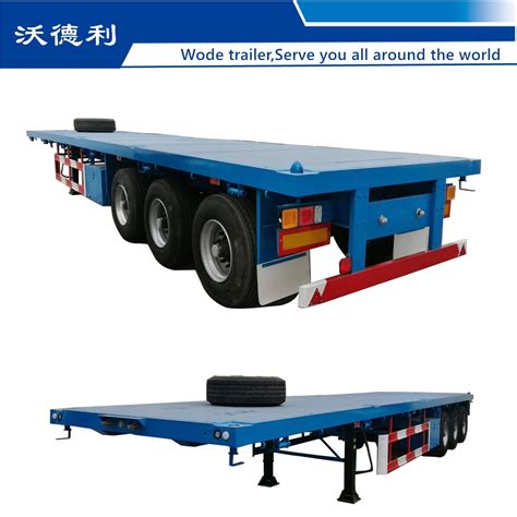 Shipping Ft Container Transport Flat Bed Trailer Axle Flatbed Semi