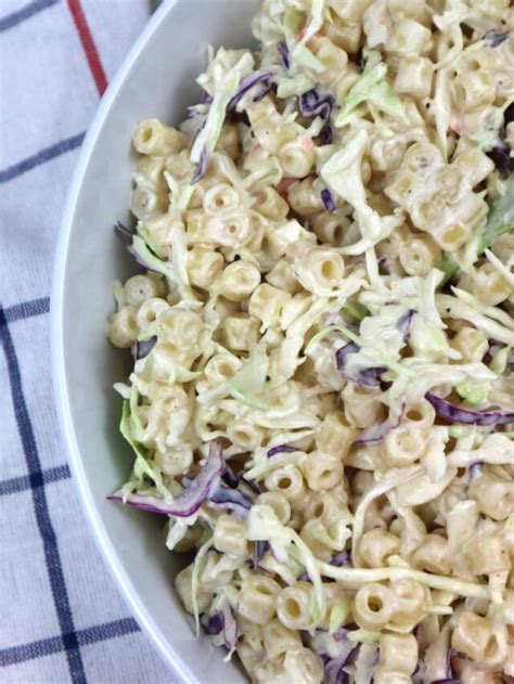 Coleslaw Pasta Salad The Freckled Cook