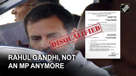 Rahul Gandhi Disqualified From Lok Sabha After Conviction In 2019