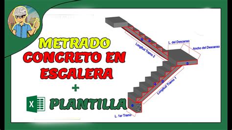 Metrado De Concreto De Una Escalera Excel Youtube