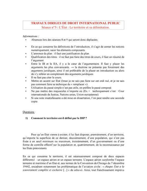 Td Droit International Prive Travaux Diriges De Droit International