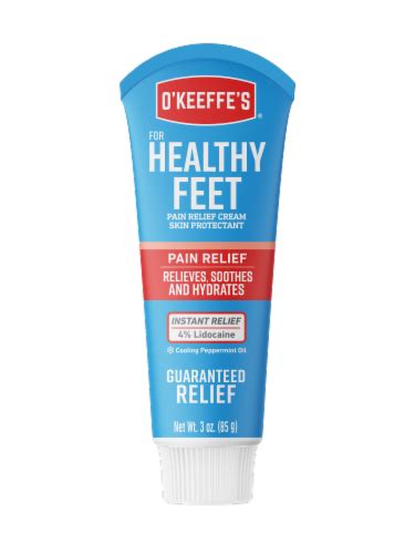 O Keeffe S Healthy Feet Pain Relief Cream Oz Kroger