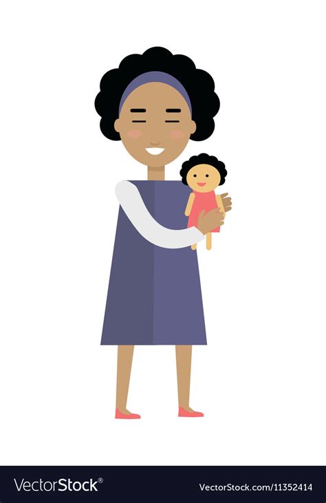 girl  doll  flat design royalty  vector image