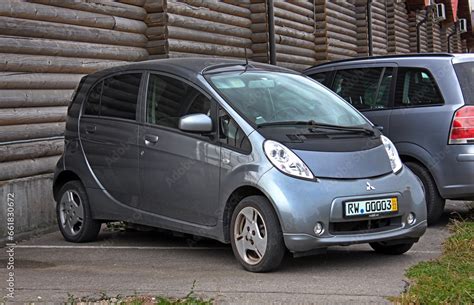 Vinnytsia Ukraine October Electric Mini Car Mitsubishi I