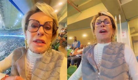 Ana Maria Braga Emoo E O Hino Do Palmeiras No Futebol