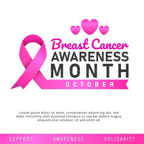 World Breast Cancer Poster Web Banner Breast Cancer Awareness Pink