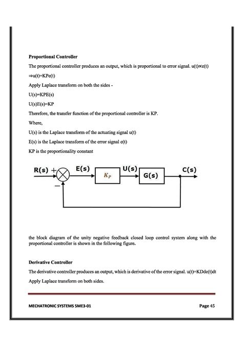 Proportional Controller - Mechanical engineering - Studocu