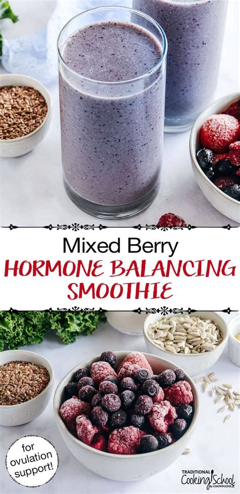 Mixed Berry Hormone Balancing Smoothie For Ovulation Support Recipe Hormone Balancing