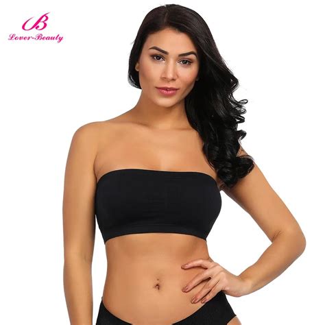 Women One Piece Bras Seamless Tube Tops Bandeau Crop Top Bra Sexy