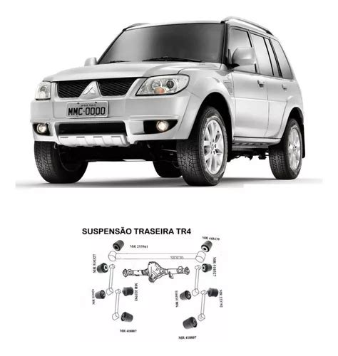 Kit 10 Bucha Braco Tensor Suspensão Traseira Pajero Tr4 2015