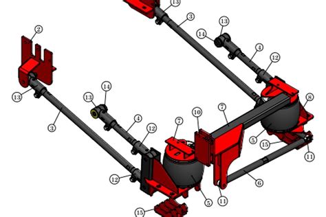 Kelderman® KLM14516 - Rear 4-Link Air Suspension System