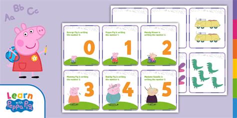 Free Peppa Pig Numbers Matching Cards Profesor Hizo