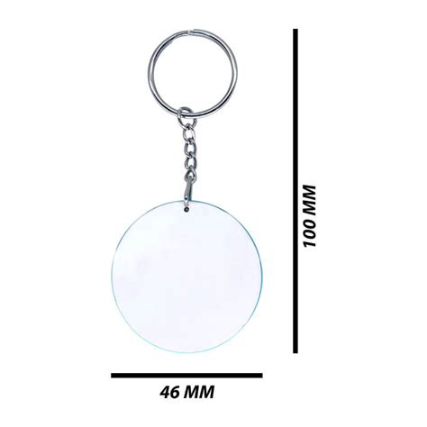 Round Polymer Keyring Light Blue Mm Blank Titan Jet Africa