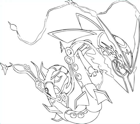 Coloriage Pokemon Legendaire Rayquaza Élégant Image Coloriage Méga