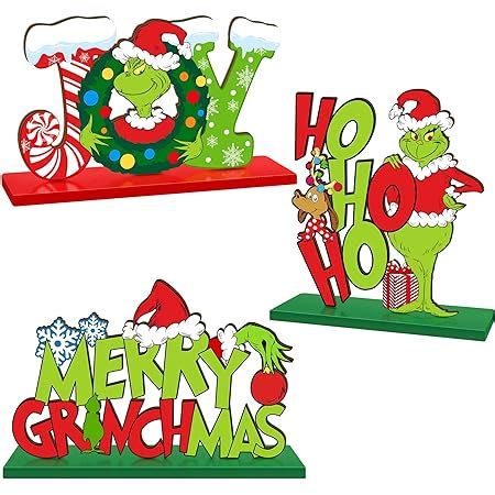 Amazon 3 Pieces Christmas Table Signs Decorations Merry Christmas