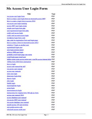 Fillable Online Witrit Nmsmhi Ms Access User Login Form Ms Access User