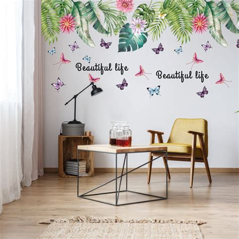 Jual Reliza Wall Sticker Renda Daun Green Leaves Hanging Wallsticker