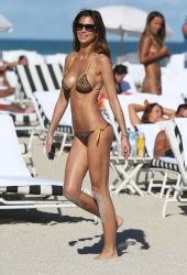 Claudia Galanti In Leopard Print Bikini On The Beach In Miami Hawtcelebs