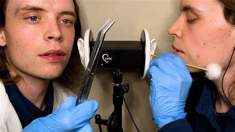 Asmr Deep Twin Ear Cleaning Exam And Up Close Whispering Doctor