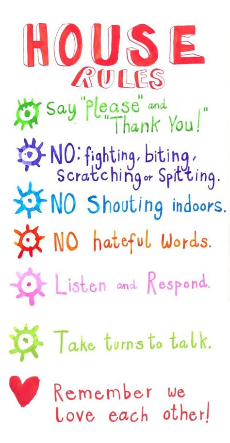 printable supernanny house rules printable word searches