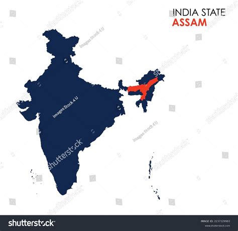 Assam Map Indian State Assam Map Stock Vector Royalty Free 2237329983 Shutterstock