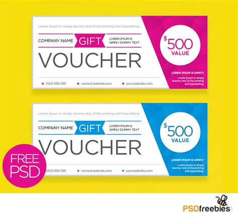 Clean and Modern Gift voucher template PSD - PSDFreebies.com ...