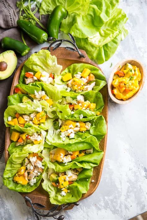 Chicken Lettuce Wraps With Mango Salsa LemonsforLulu