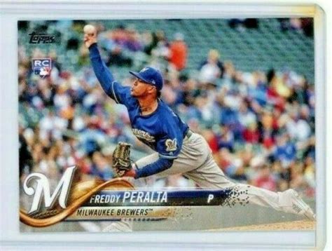 2018 Topps Update Freddy Peralta Rookie Rc Us39 Milwaukee Brewers