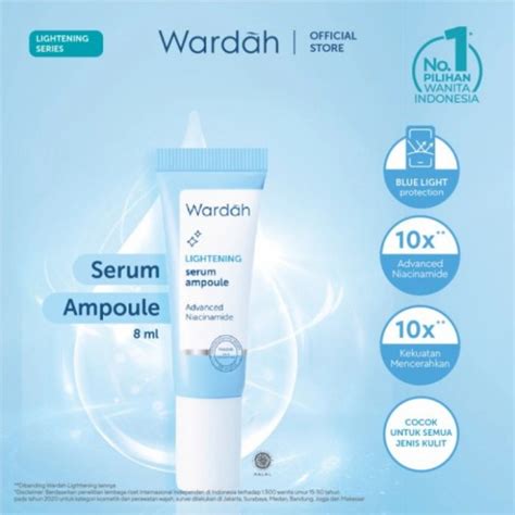 Jual WARDAH Lightening Serum Ampoule 8ml Shopee Indonesia