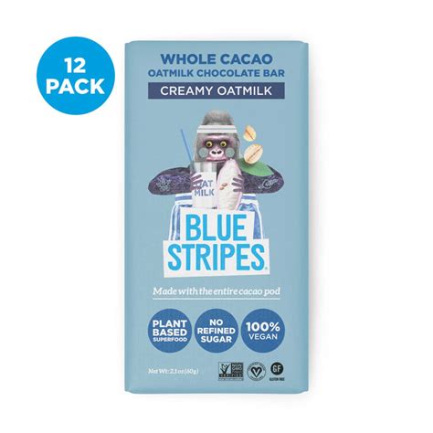 Whole Cacao Chocolate Bar Pure Dark Blue Stripes