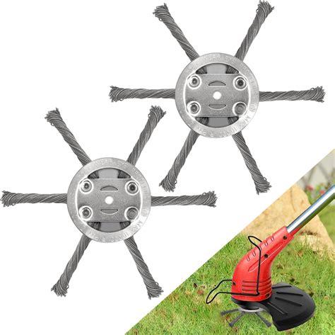 Nejeszoe 6 Inch Steel Wire Weed Brush Cutter Trimmer Head Electric Weed Eater Head Wired