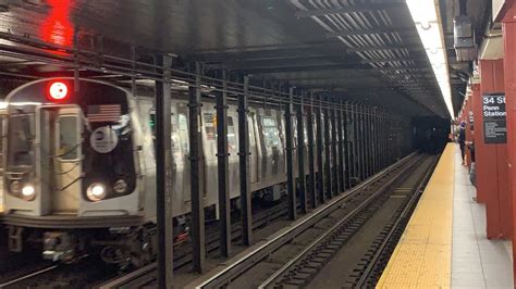 Mta Subway R C Pulling Into St Penn Station Youtube