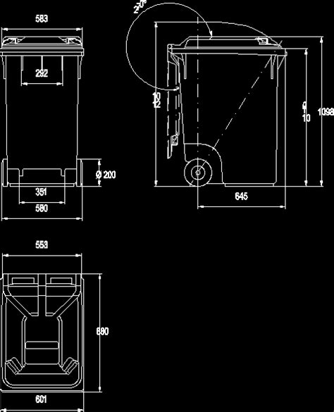 Trash Basket DWG Block For AutoCAD Designs CAD