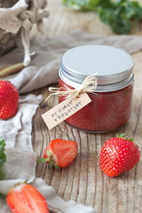 Erdbeer Rhabarber Marmelade Rezept Sweets Lifestyle