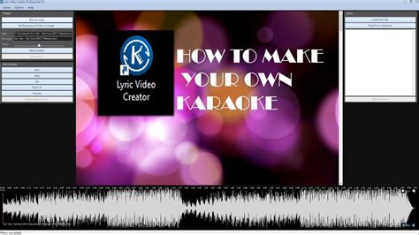 How To Make Your Own Karaoke Song Using Lyric Video Creator Youtube