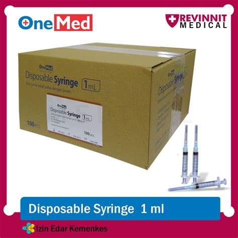 Jual ONEMED Spuit 1cc Syringe 1cc Onemed Jarum Suntik 1cc 1ml