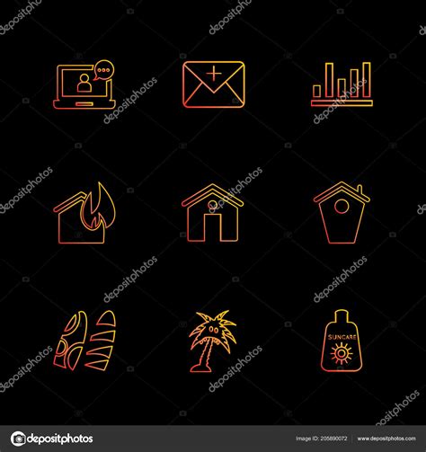 Set Various Theme App Icons Vector Illustrations Stock Vector Image by ...