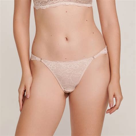 Calcinha Rendada String Brigite Nude Jescri Lingerie De Qualidade E
