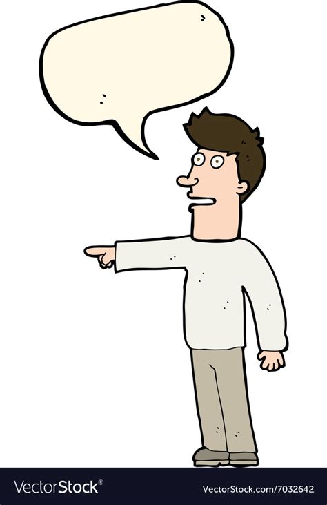 Cartoon Man Pointing With Speech Bubble Royalty Free Vector