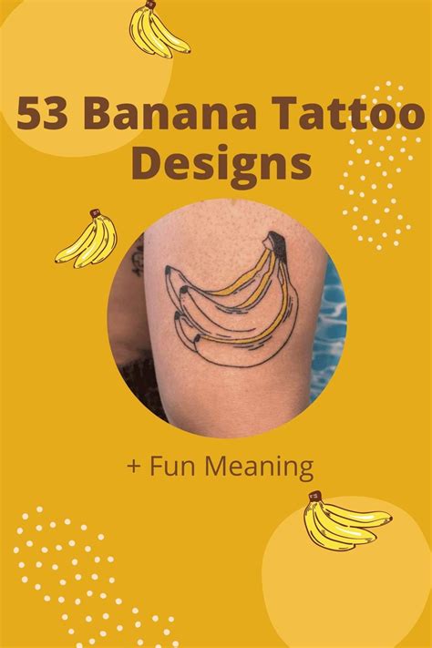 53 Banana Tattoo Designs Fun Meaning Tattoo Glee